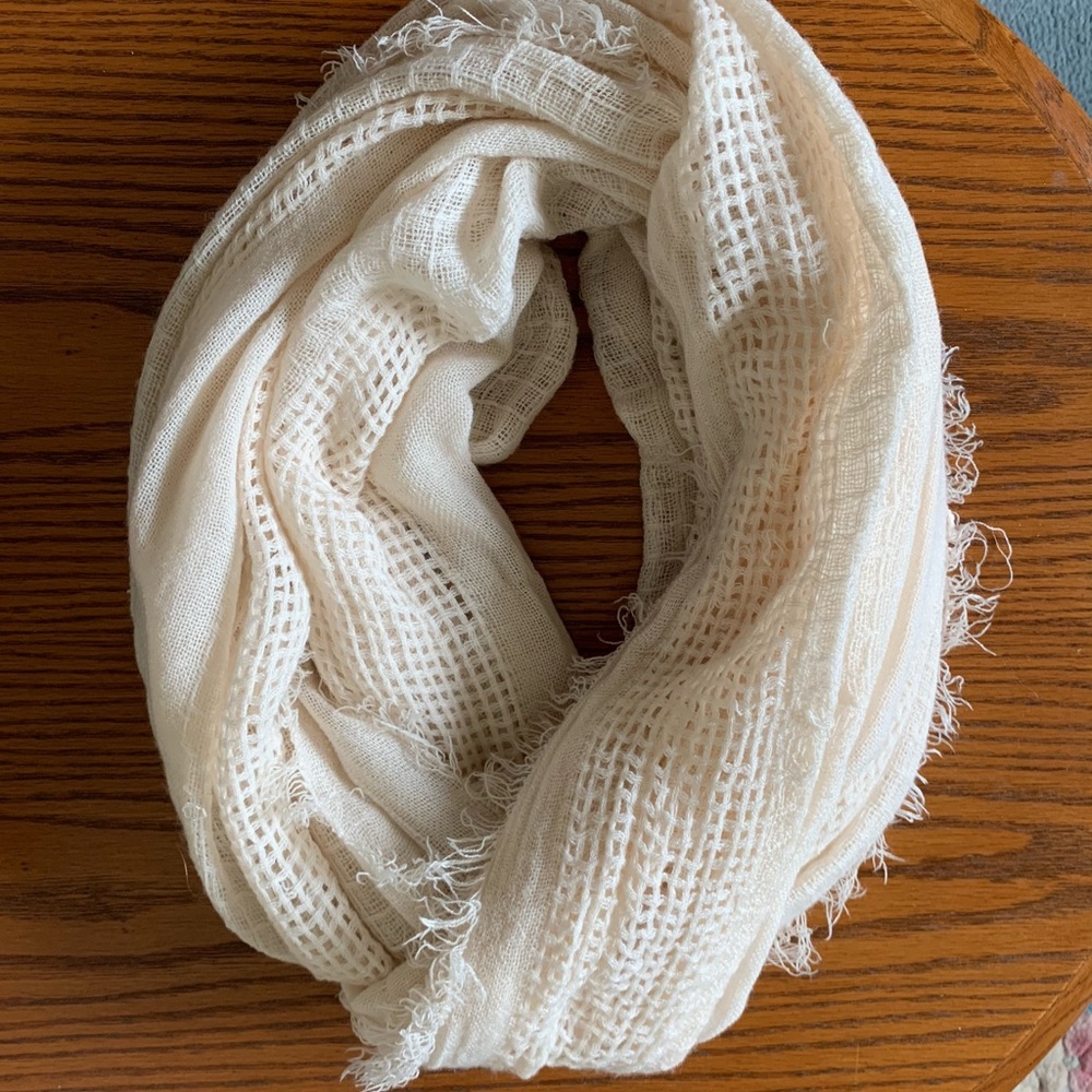 Light cream summer scarf